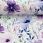 Preview: Baumwolljersey Blüten & Blätter Lila/Flieder by Swafing